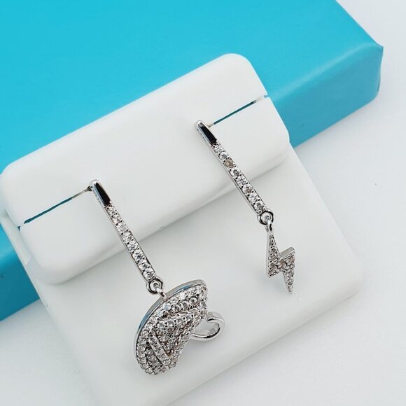 "925 Sterling Silver CZ Beautiful Earrings for Women, 1USPAR4262 - Picture 5 of 11